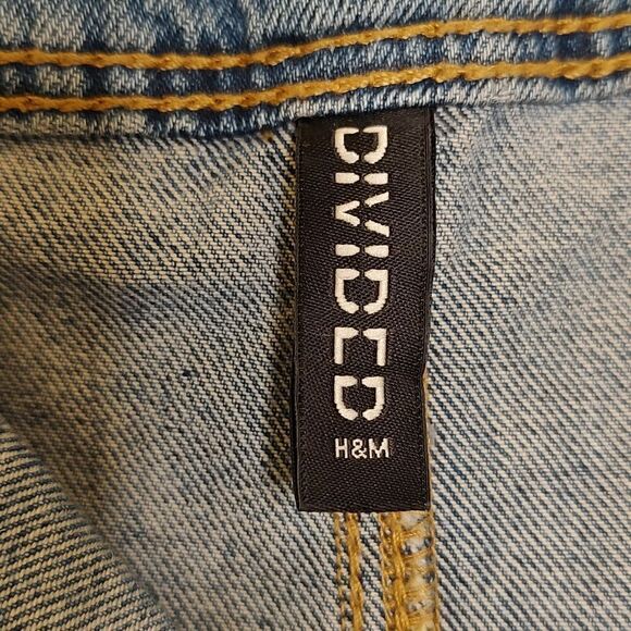 Divided by H&M Cotton Button Front Denim Skirt Size 22 - Picture 4 of 8
